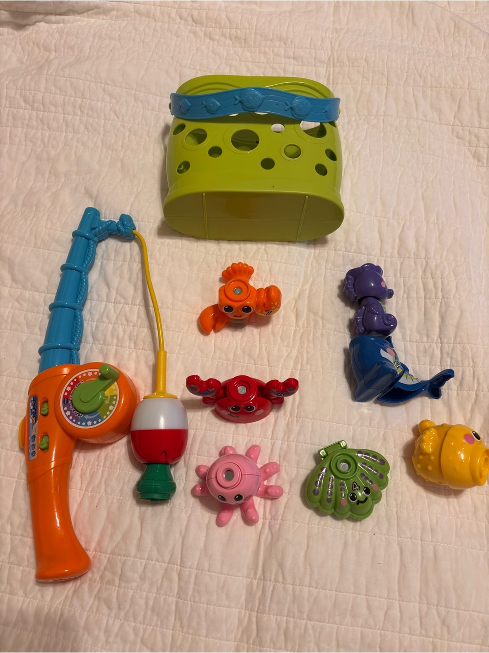 VTech Kids Fishing Toy Set with Green Storage Basket - Assorted Colors
